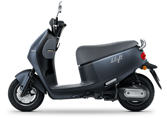 Moto Eléctrica Gogoro Delight - vista lateral - color gris